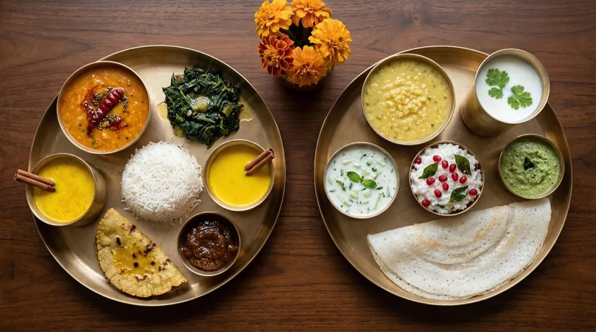 Winter warming thali vs summer cooling thali