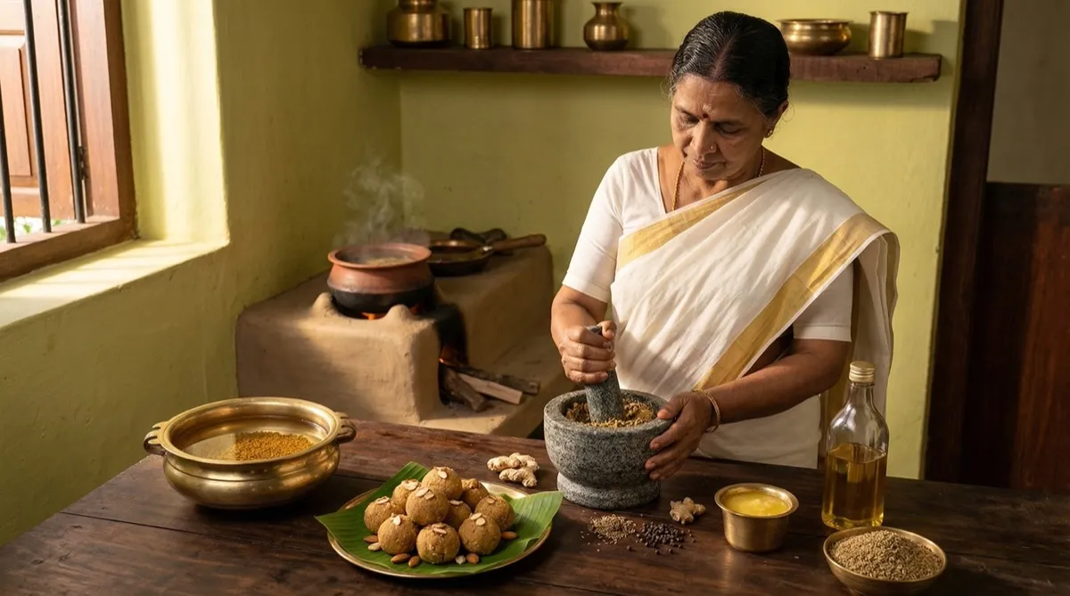 Postpartum kitchen nourishment preparation